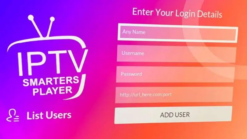 Schermata di configurazione IPTV Smarters su Fire Stick